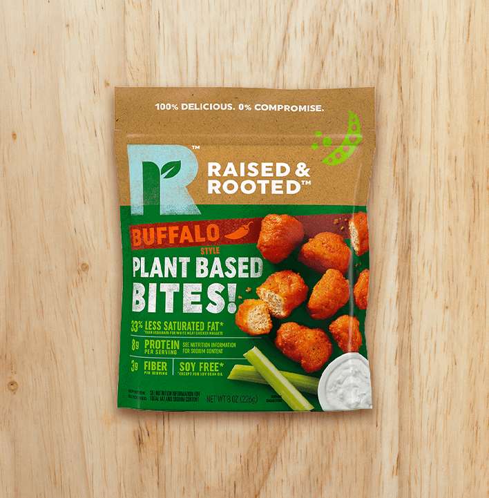 Raised and Rooted Buffalo Style Plant Based Bites